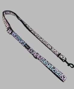 Alternative view of Reflective Visibility Cobble stone Adjustable Leash - BLACK