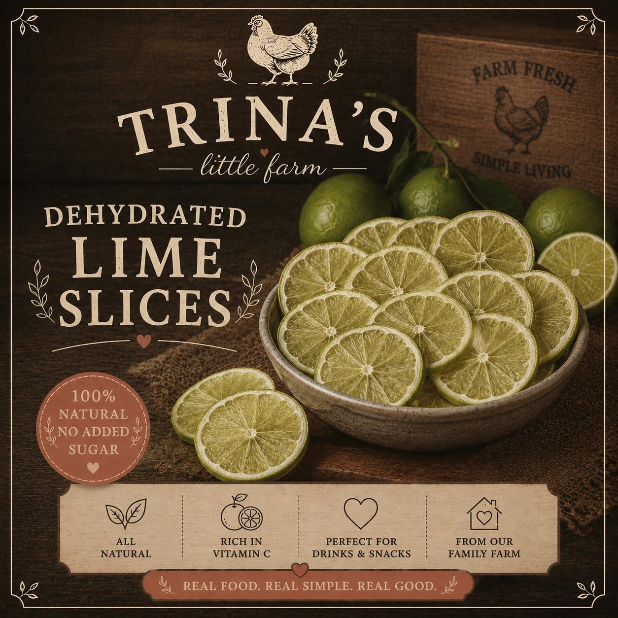 Dehydrated Lime Slices (50+ Per Pack)