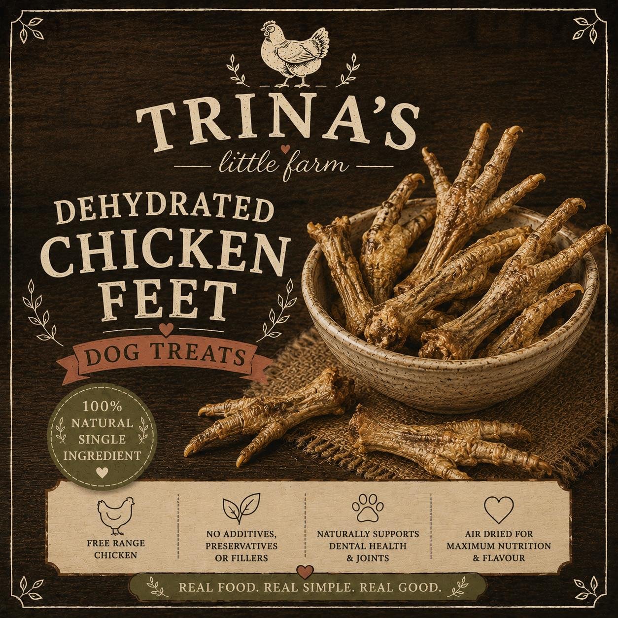 Dried Chicken Feet x 30 (Dog Treats)