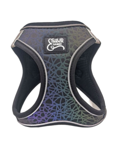 Reflective Visibility Step in Harness Cobble Stone Pattern - BLACK