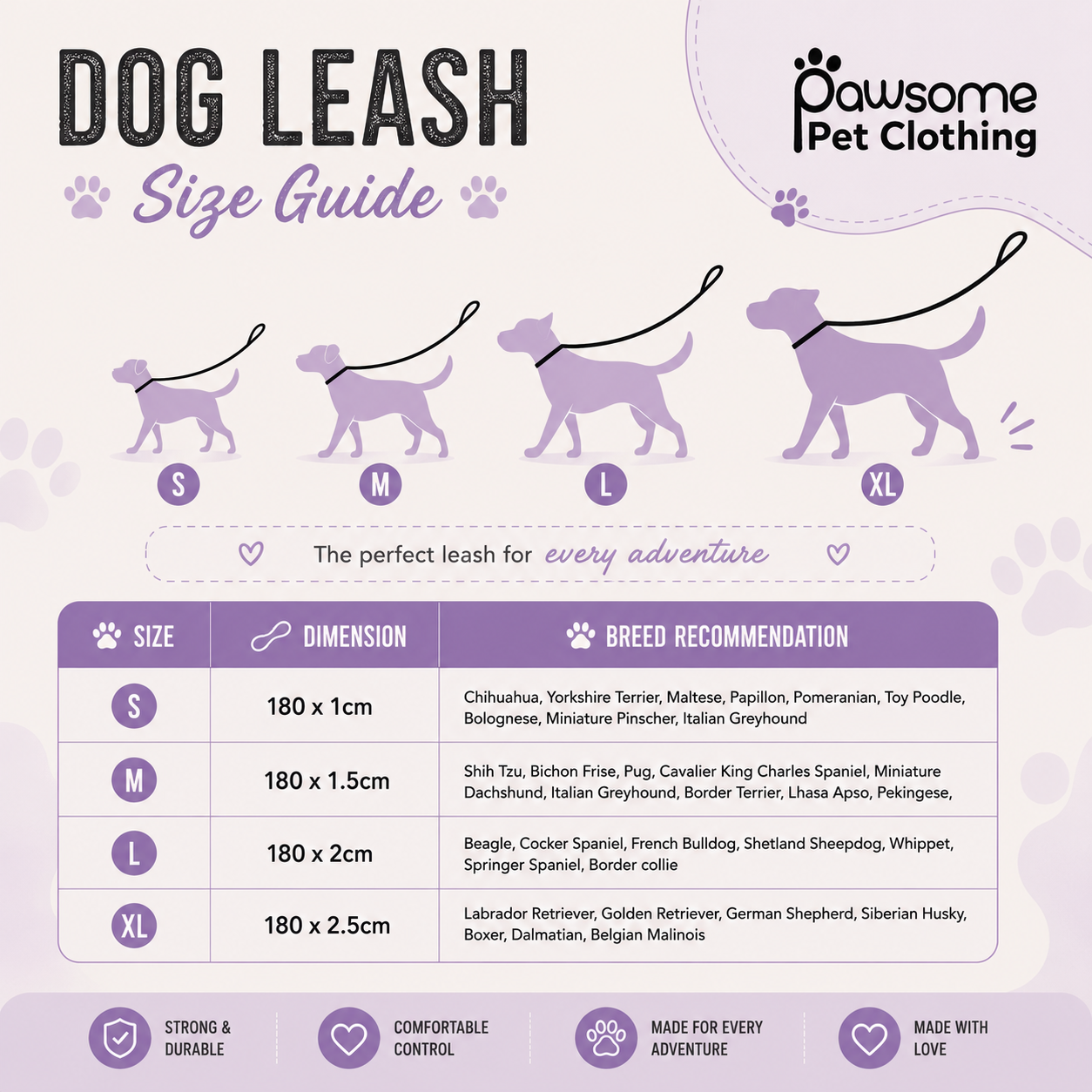 Pawsome - Tiffany Polka Leash - Image 4