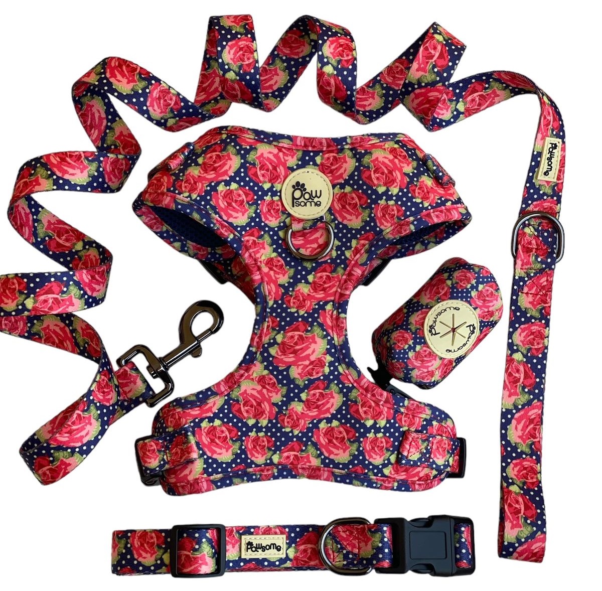 English Rose Poo Bag Holder – Stylish Pet Waste Solution - Image 2