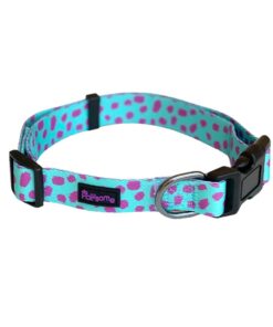 Pawsome - Tiffany Polka Splash Blue Dog Collar
