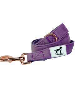 Hanz and Oley-Velvet Leash Lilac Rose