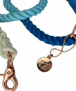 Alternative view of Blueberry and Cream Ombre Rope Leash 4ft